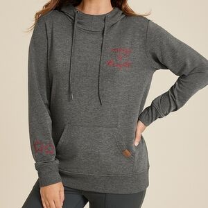 Maurices Gray Hoodie with Red Accents